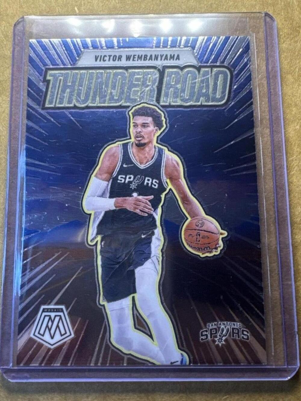 2024 Panini Mosaic Victor Wembanyama Thunder Road Rookie Card No. 8